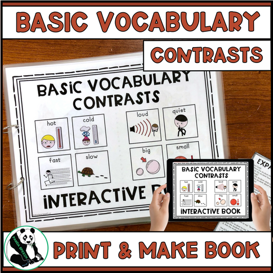 Basic Vocabulary Contrasts ~ Functional Vocabulary Book  Print & Make Book