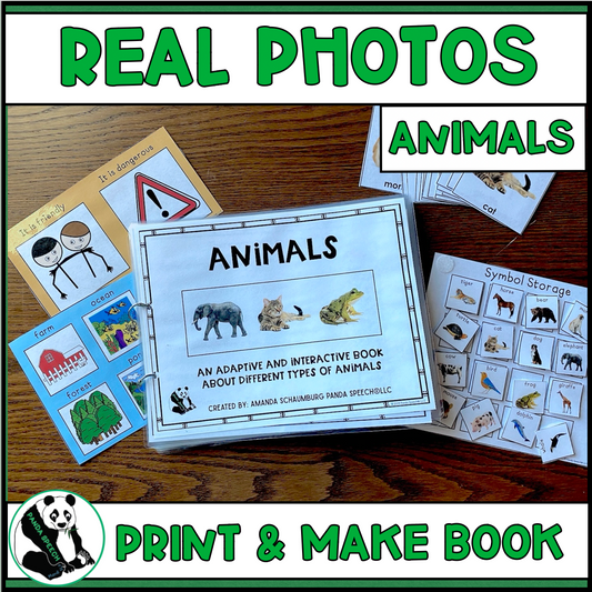 Real Photo Functional Vocabulary Book: ANIMALS Print & Make Book