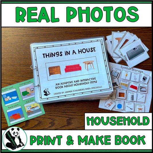 Real Photo Functional Vocabulary Book: THINGS IN A HOUSE Print & Make Book