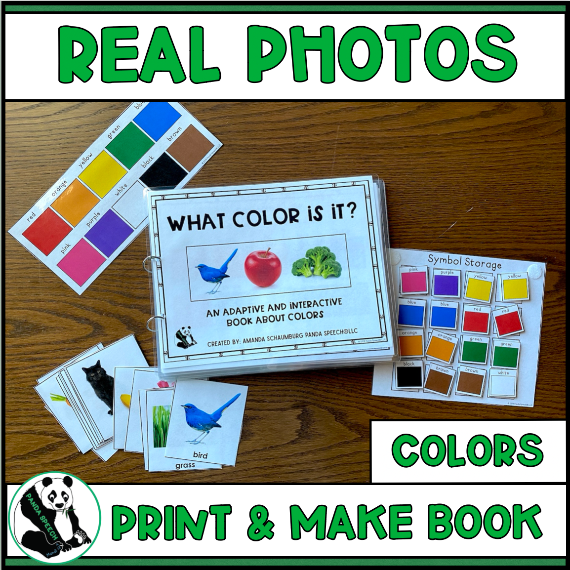 Real Photo Functional Vocabulary Book: WHAT COLOR IS IT? Print & Make Book