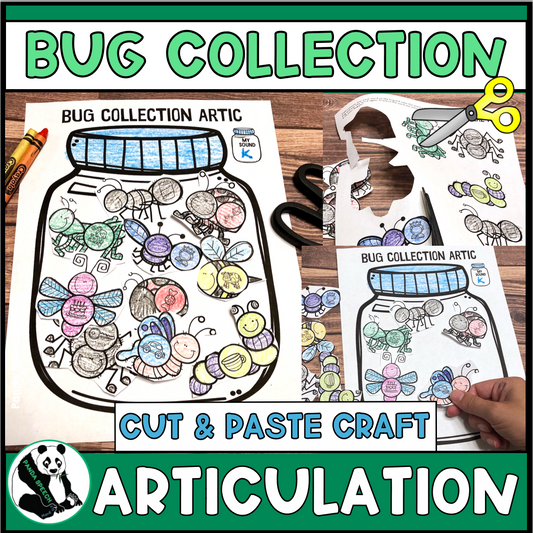 Articulation Bug Collection~ Speech Therapy Cut & Paste Craft