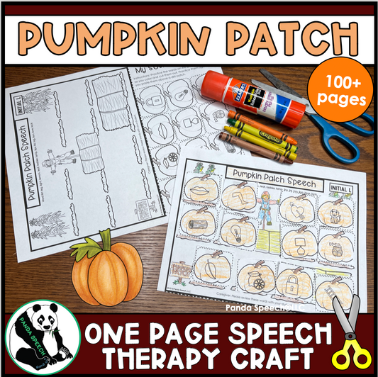 Pumpkin Patch Speech ~ One Page Speech and Language Craft