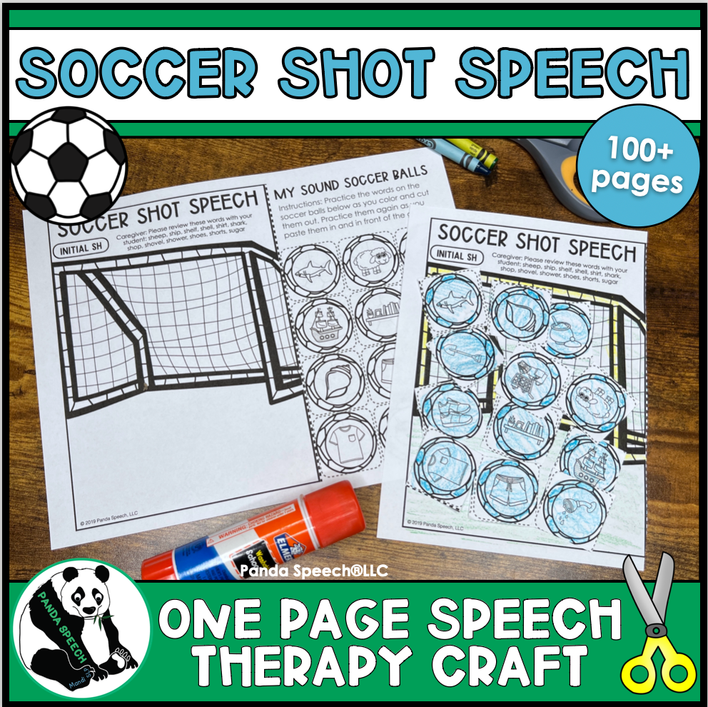 Soccer Shot Speech ~ One Page Speech and Language Craft