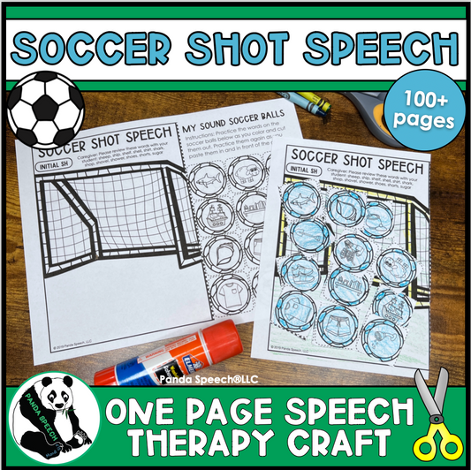 Soccer Shot Speech ~ One Page Speech and Language Craft