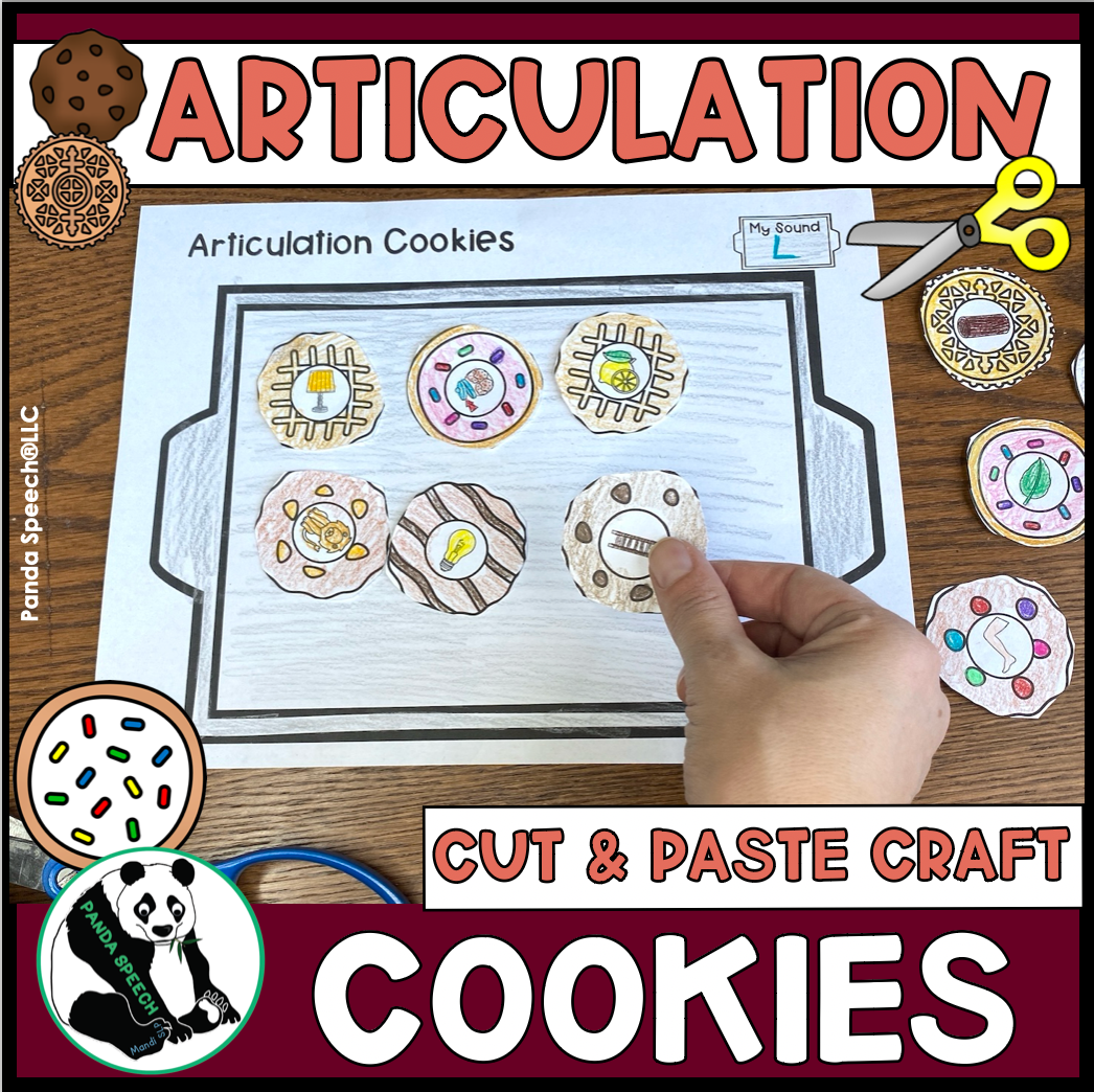 Articulation Cookies ~ Cut and Paste Craft for Speech Therapy