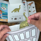 Felt Story Companion Set for Time to Rest T-REX~ Felt dinosaurs and basket (from book)