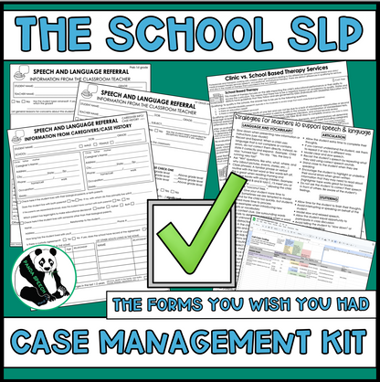 The School SLP Case Management Kit ~ The forms you wish you had!