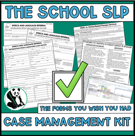 The School SLP Case Management Kit ~ The forms you wish you had!