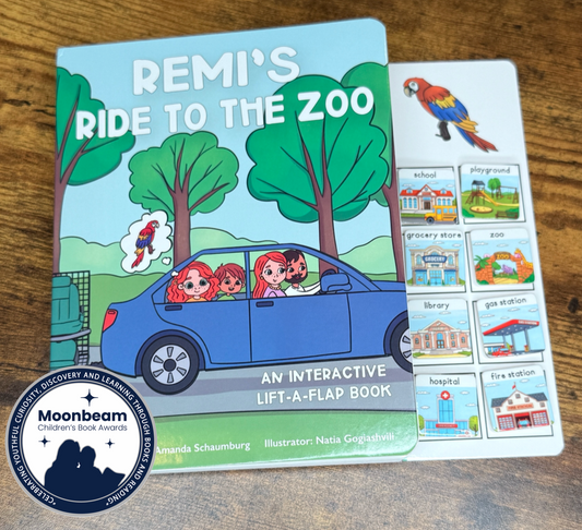 Remi's Ride to the Zoo ~  Lift-a-Flap Board Book + downloadable extras