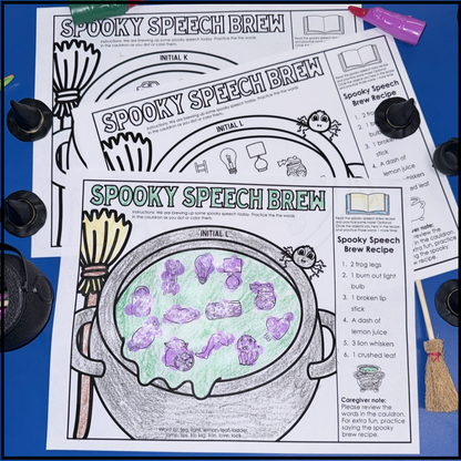 Spooky Speech Brew ~ Articulation Speech Therapy Activity