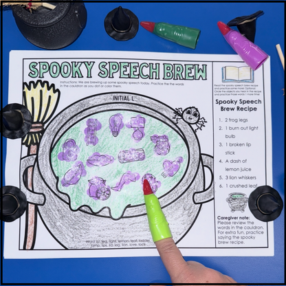 Spooky Speech Brew ~ Articulation Speech Therapy Activity