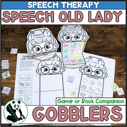 Speech Therapy Old Lady Gobblers ~ Book Companion OR Game Companion