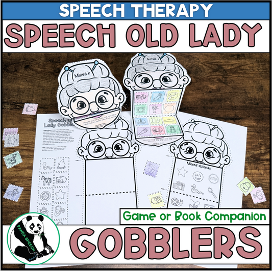 Speech Therapy Old Lady Gobblers ~ Book Companion OR Game Companion