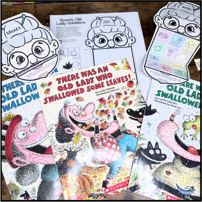Speech Therapy Old Lady Gobblers ~ Book Companion OR Game Companion