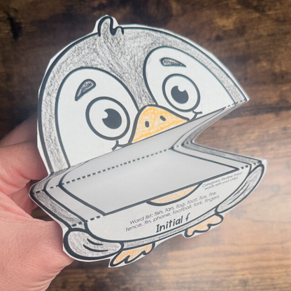 Penguin Gobblers for Speech Therapy ~ Articulation and Language No Prep One Page Craft