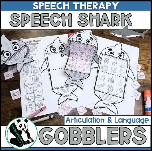 Shark Gobblers for Speech Therapy ~ Articulation and Language No Prep One Page Craft