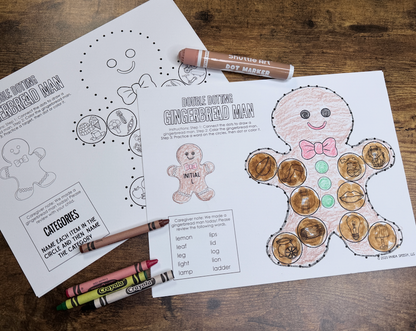 Double Dotting Speech Gingerbread Man ~ A Speech Therapy Art Activity