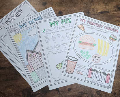 Getting to Know You in Speech Therapy ~ Print & Go