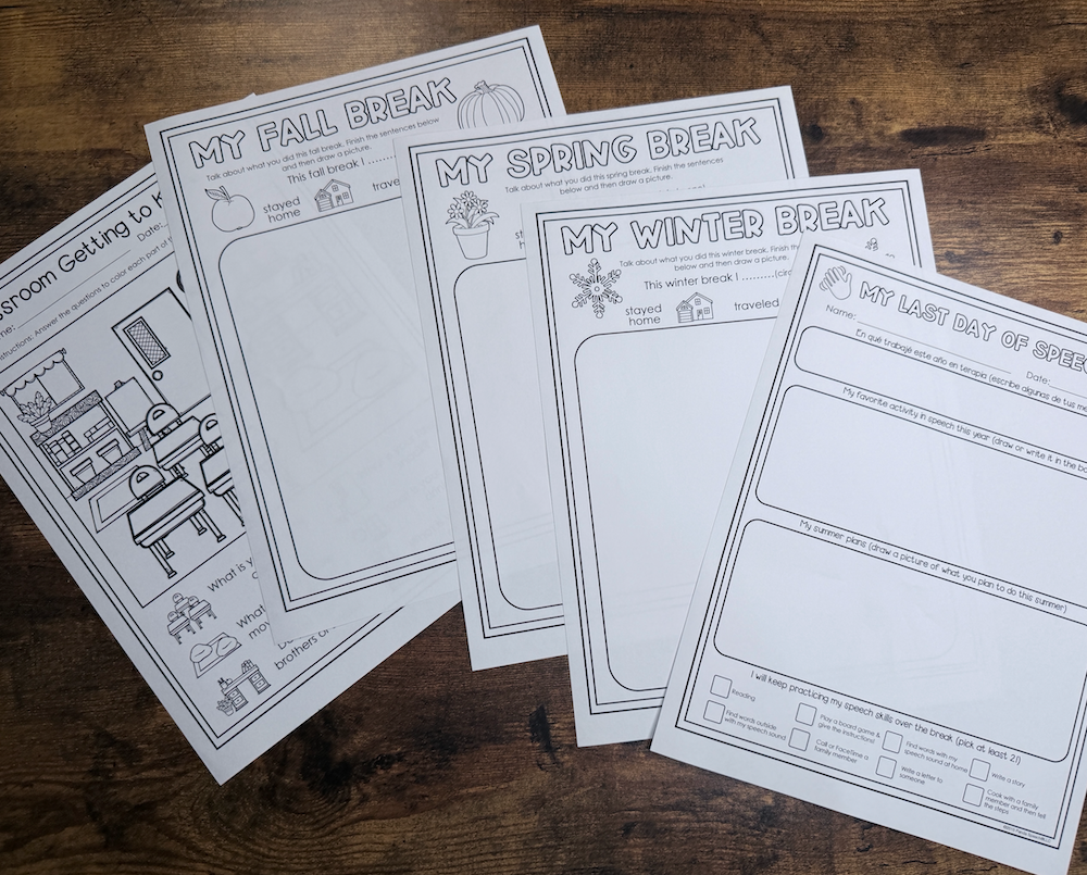 Getting to Know You in Speech Therapy ~ Print & Go