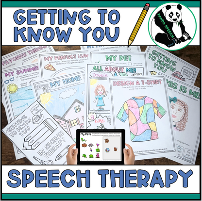 Getting to Know You in Speech Therapy ~ Print & Go