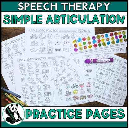 Simple Articulation Practice Pages