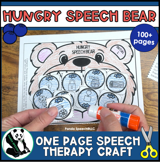 Hungry Bear Speech ~ One Page Speech and Language Craft