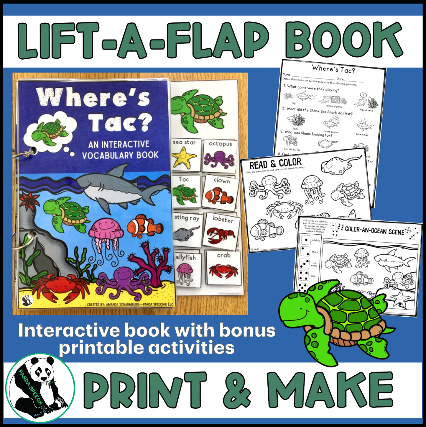 Where's Tac? Lift a Flap Book  (Print & Make Book)