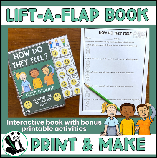 How Do They Feel?  Lift a Flap Book for older students (Print & Make Book)