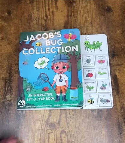 Jacob's Bug Collection ~  Lift-a-Flap Board Book + downloadable extras