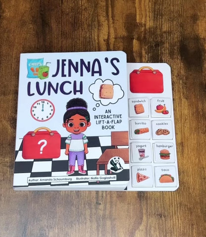 Clearance Jenna's Lunch (opened-like new)  ~  Lift-a-Flap Board Book + downloadable extras (Clothing Theme)