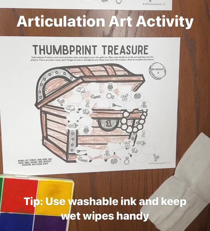 Treasure Thumbprints A Speech Therapy Craft Activity ~ Articulation Practice