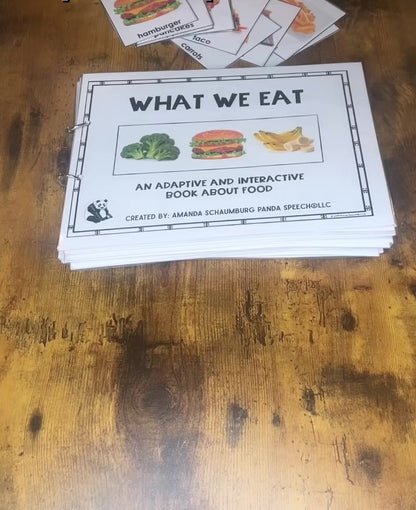 Real Photo Functional Vocabulary Book: What We Eat   Print & Make Book