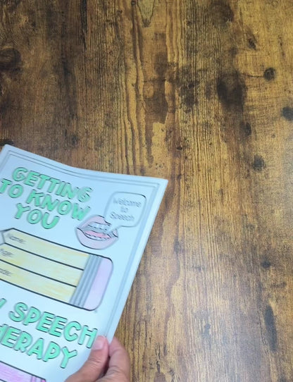 Getting to Know You in Speech Therapy ~ Print & Go