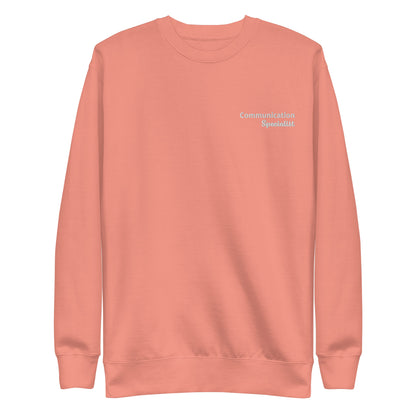 "Communication Specialist" Embroidered Sweater