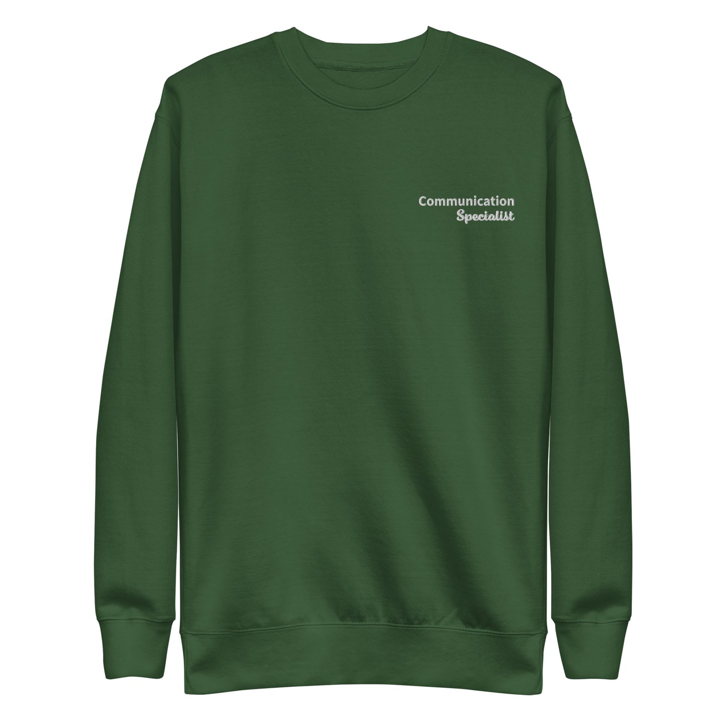 "Communication Specialist" Embroidered Sweater