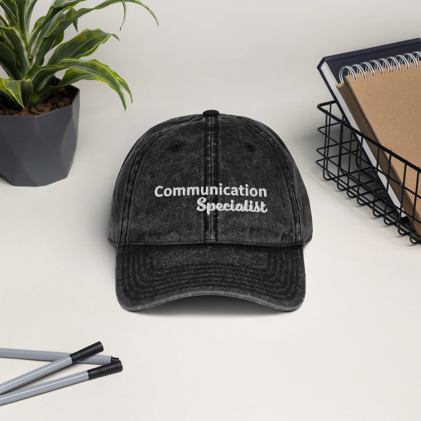 "Communication Specialist" Vintage Cotton Twill Cap
