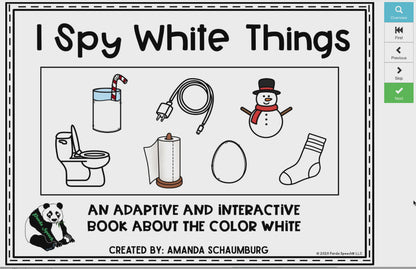 I Spy WHITE Things! Color Series Print & Make Books (includes a digital BOOM Card book)