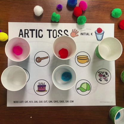 Artic Toss Toy Companion for Pom Poms & Paper Cups (Articulation)