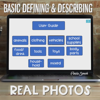 Real Photo Language Cards: Define and Describe