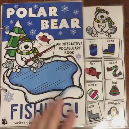 Polar Bear Fishing Lift a Flap Book  (Print & Make Book)