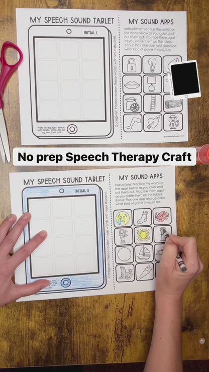 My Speech Tablet ~ One Page Articulation & Language Craft