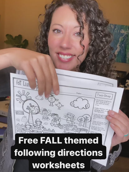 Fall Listen Up! Following Directions Freebie