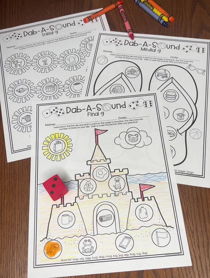 Dab a Sound Summer ~ Print & Go for Articulation Speech Therapy