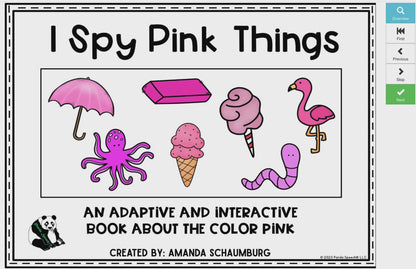 I Spy Pink Things! Color Series Print & Make Books (includes a digital BOOM Card book)