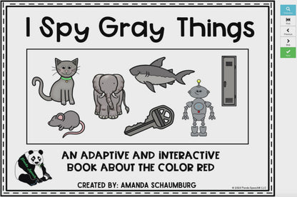 I Spy GRAY Things! Color Series Print & Make Books (includes a digital BOOM Card book)
