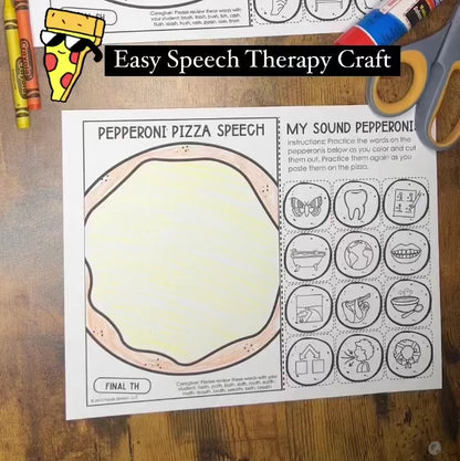 Pepperoni Pizza Speech ~ One Page Articulation & Language Craft