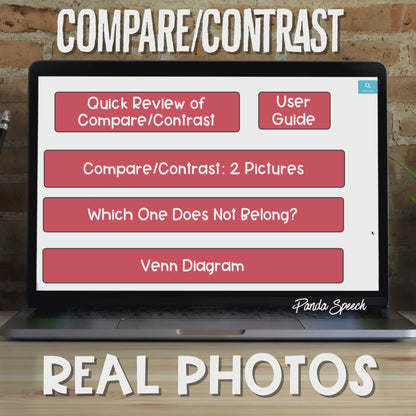 Real Photo Language Cards: Compare and Contrast