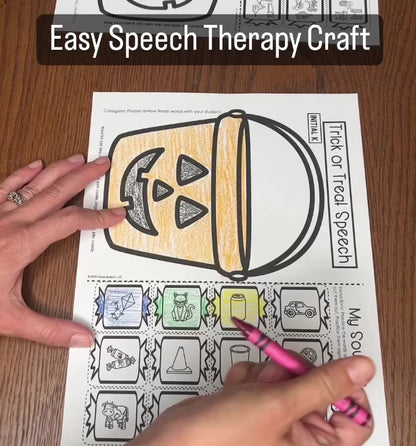 Trick or Treat Speech ~ One Page Speech and Language Craft
