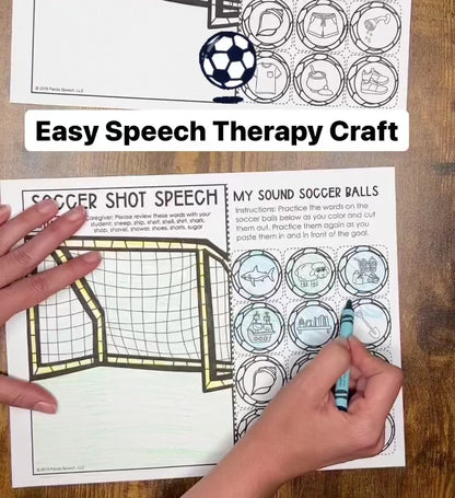 Soccer Shot Speech ~ One Page Speech and Language Craft