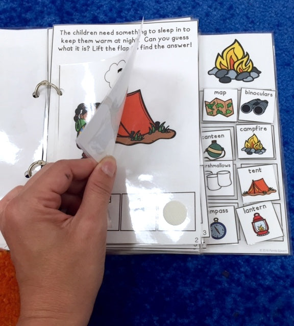 Let's go to Camp! Lift a Flap Book (Print & Make Book) – Panda Speech LLC
